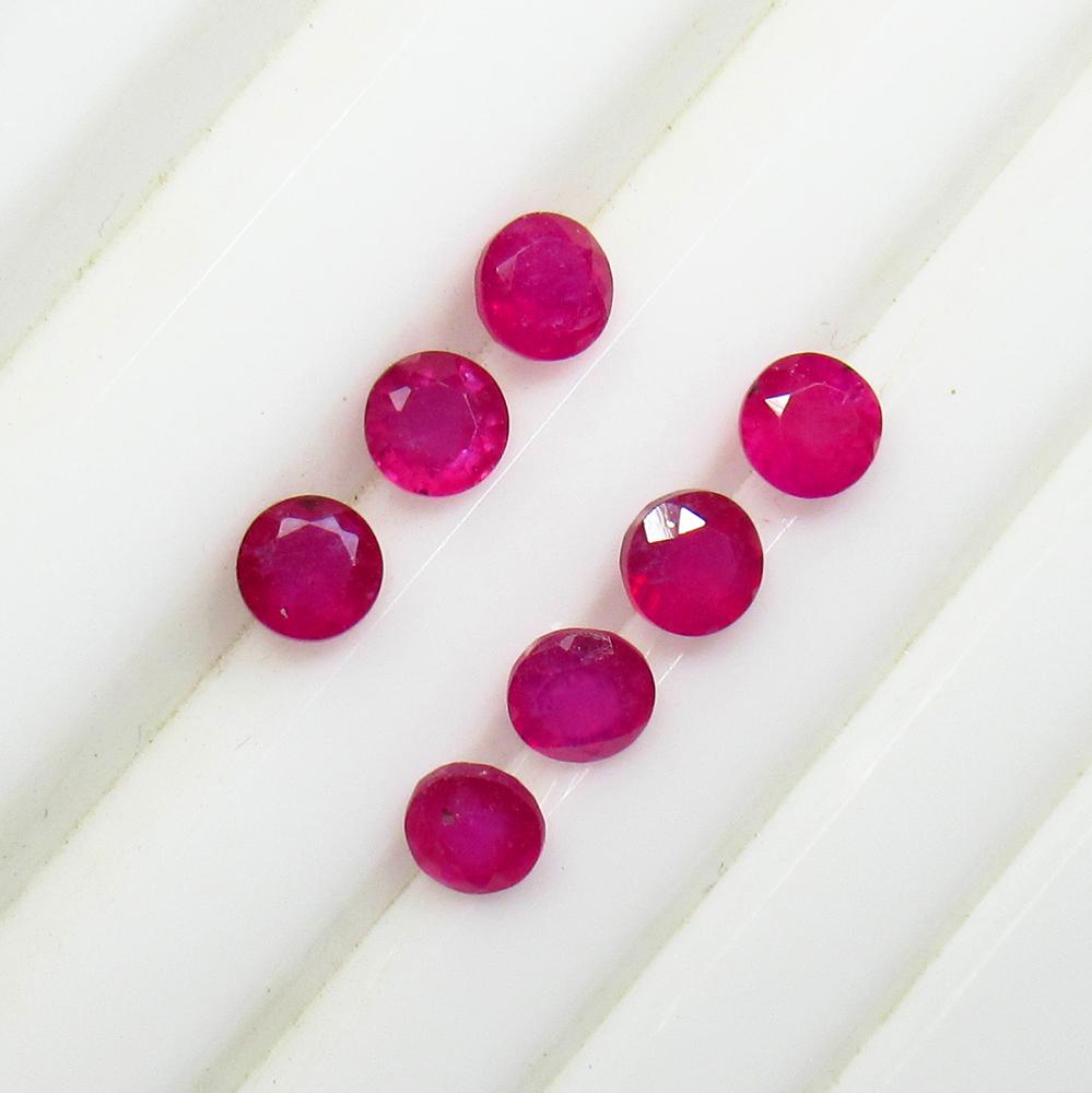 3.00 Ct Natural 7 Red Ruby Round Jewellery Set (1 of 2)