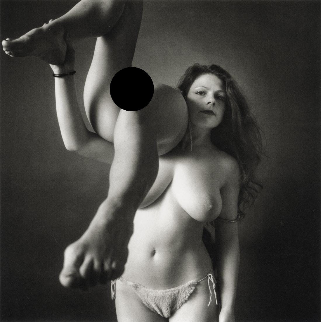 BETTINA RHEIMS - Acrobats III, Mars 1981, Paris: Artist: Bettina Rheims Title: Acrobats III, Mars 1981, Paris Medium: Photo Litho, 2004, Italy Dimensions: 7.05x7.1" Description: Heat Wax Mounted on 8.5x11" Conservation Board Artist Bio: Bettina Caro