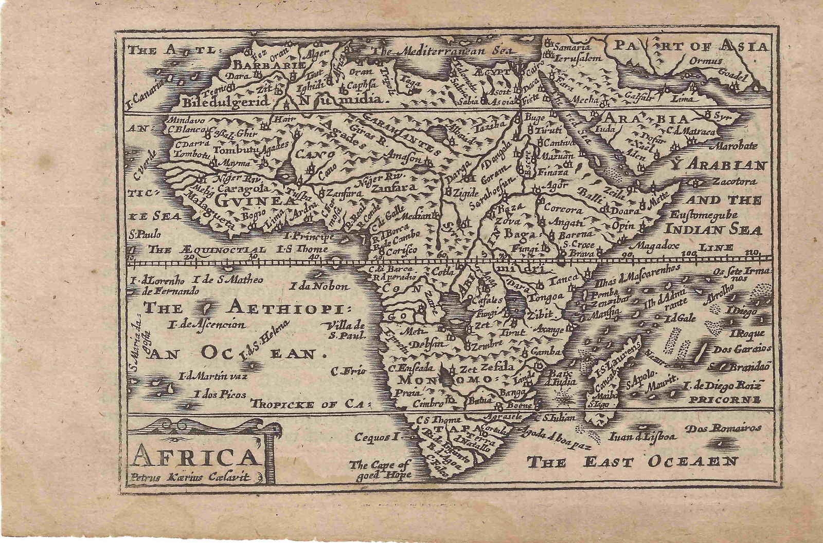 1648 van den Keere Map of Africa -- Africa (1 of 1)