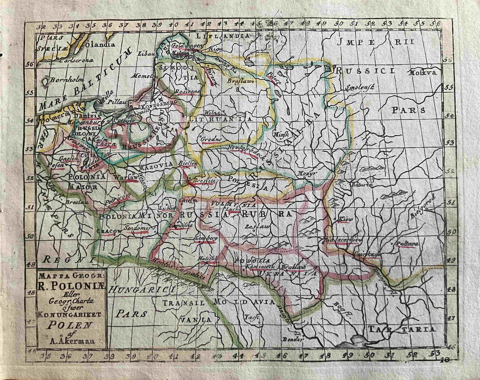 Poland , RARE Swedish issue by A. Akerman 1768-1774 (1 of 1)