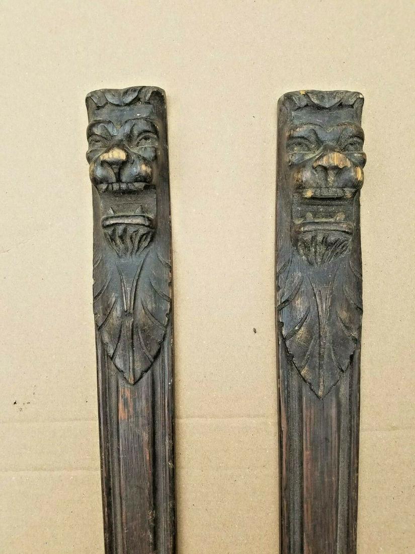 Architectural pediment repurposing wood carved oak: Great looking piece in excellent condition physically. Has couple small chips on teeth Dates to 1890. Measures approximately 7 x 53 x 1". Shipping: Domestic: Flat-rate of $25.00 to anywhere within the