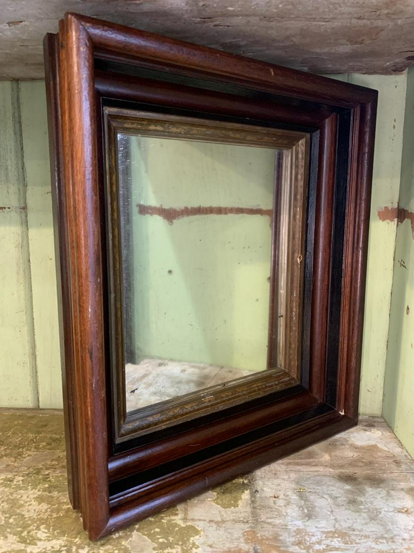 Antique Deep Well Picture Frame With Mirror (1 of 8)