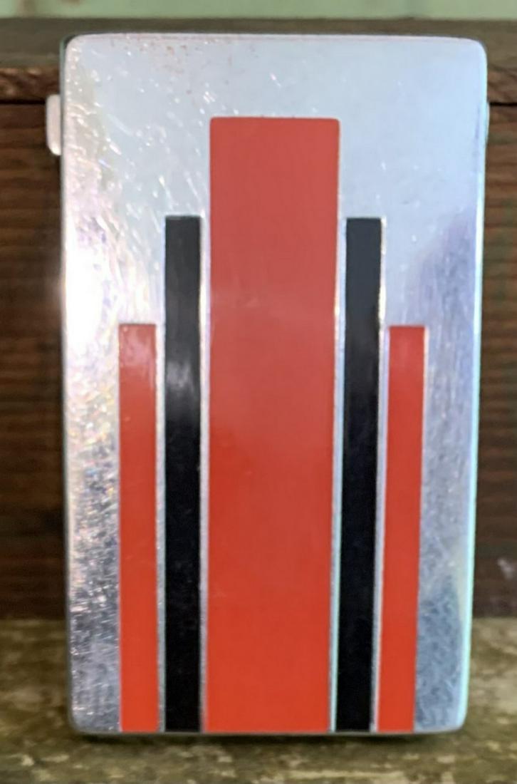 Rare Houbigant "skyscraper" Art Deco Compact - Rouge, (1 of 7)