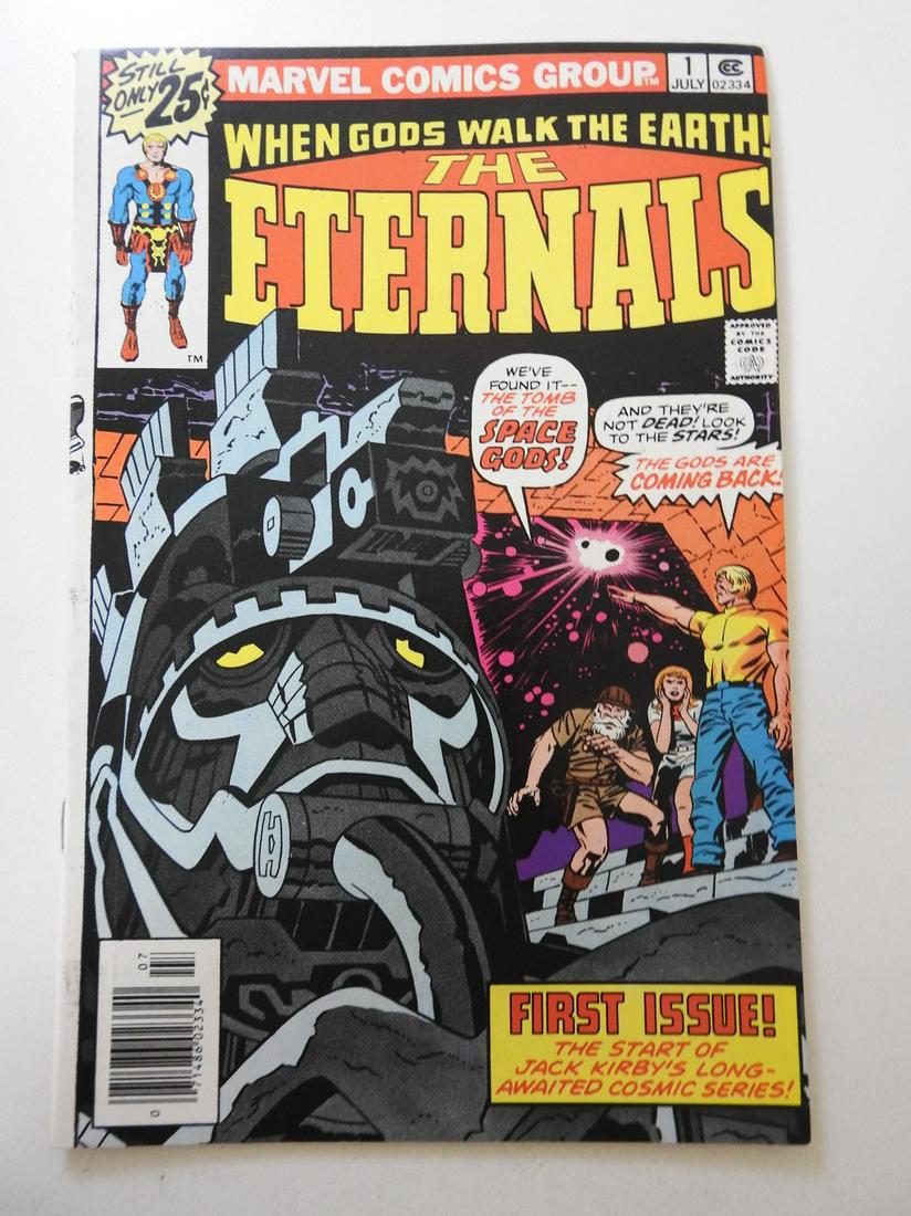 Eternals #1 Top staple pop: No Reserve! Eternals #1 Top staple pop - VG+ Shipping: Domestic: Flat-rate of $9.99 (1-8 items) or $19.99 (9+ items )to anywhere within the contiguous U.S. International: Foreign shipping rates are de