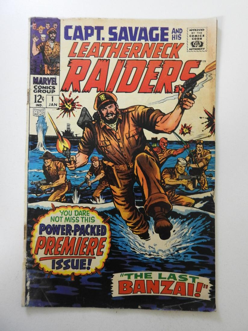Capt. Savage and his Leatherneck Raiders #1: No Reserve! Capt. Savage and his Leatherneck Raiders #1 - GD Rusty staples Shipping: Domestic: Flat-rate of $9.99 (1-8 items) or $19.99 (9+ items )to anywhere within the contiguous U.S. International: