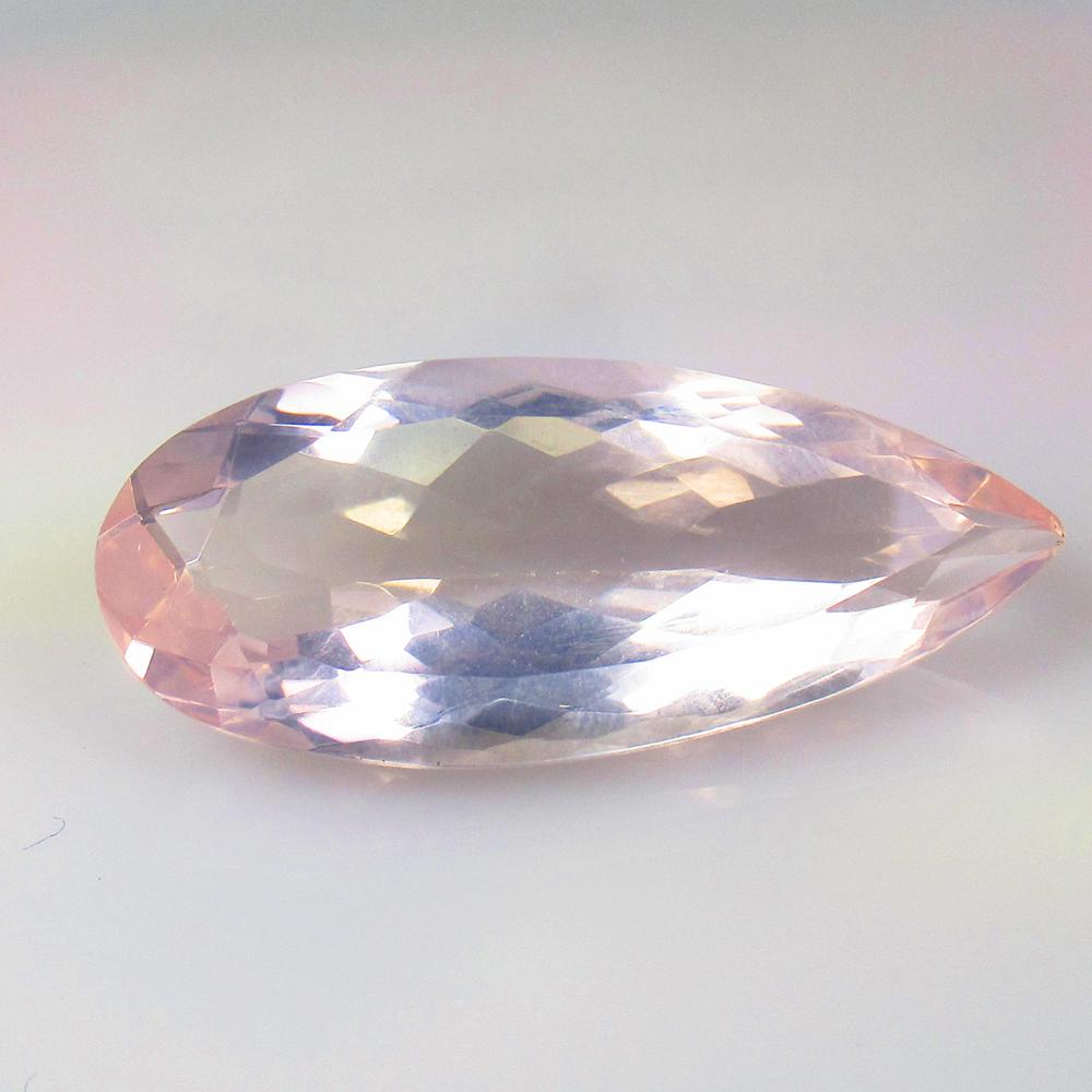 44.59 Ct Natural Rose Quartz Long Pear Cut (1 of 2)
