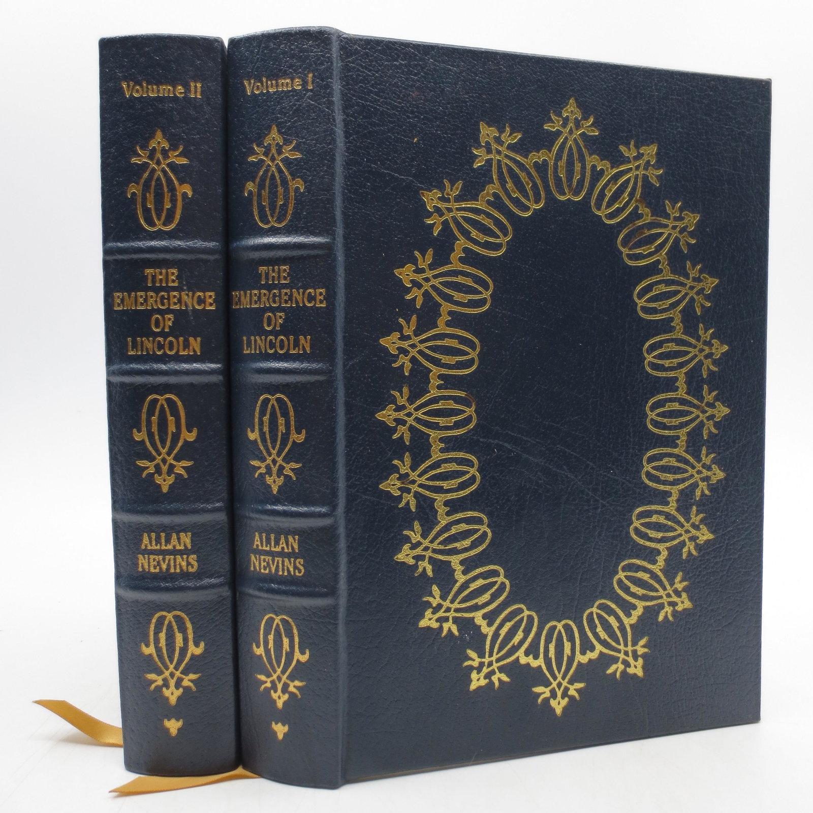 The Emergence of Lincoln (Two Volume Set): Title: The Emergence of Lincoln (Two Volume Set) Description: Complete two volume set. Collector's Edition. Bound in full navy blue leather. Hubbed spine. Gilt decorations and gilt page edges. Decorat