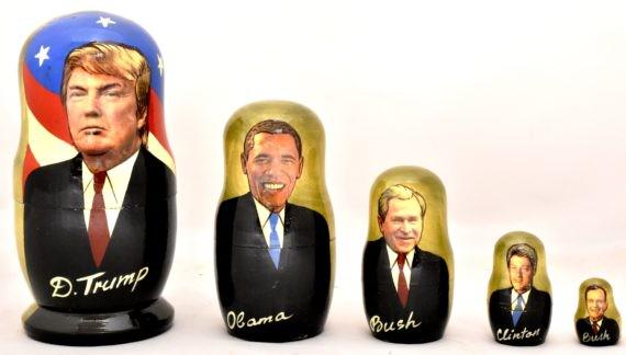 Matreshka: Dimensions: 9 × 17 cm Matreshka with American presidents. Traditional russian wooden nesting doll, handmade, handpainting, 5 pcs. Reserve: $60.00 Shipping: Domestic: Flat-rate of $50.00 to anywhere w