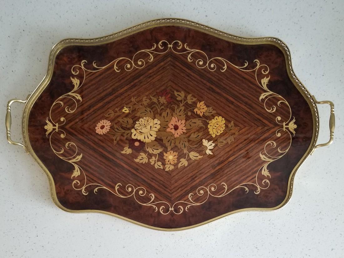 Large Italian Inlaid Serving Tray (1 of 6)