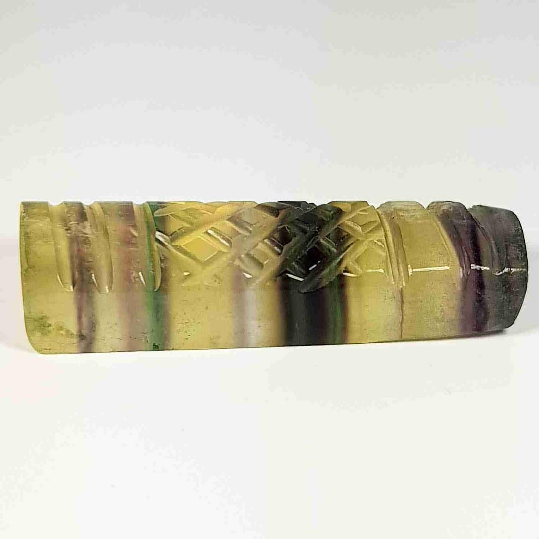 22.75 Ct Natural Bicolor Fluorite Rectangular Flower (1 of 5)