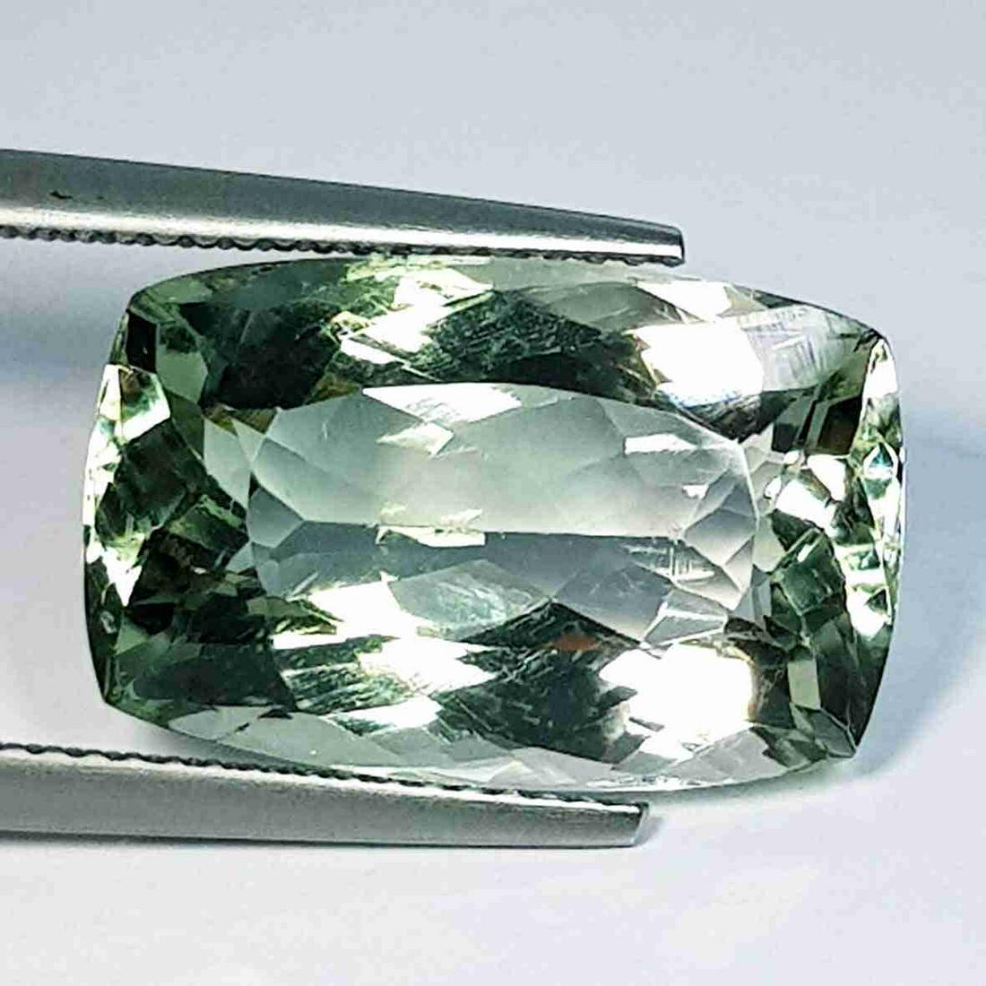 Natural Green Amethyst Cushion Cut 12.31 Ct (1 of 5)
