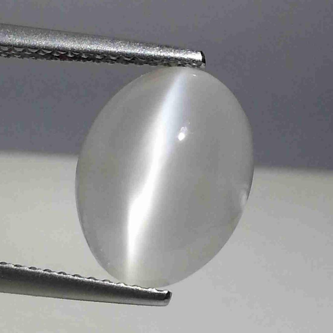 Natural Moonstone Cat's Eye - 4.52: No Reserve! Title: Natural Moonstone Cat's Eye - 4.52 Color/Clarity: Loosegemstone Gemstones: IF - VVS Carat Weights: 4.52 Size/Dimensions: 12.80 x 10.50 x 4.80 Additional Information: Oval - Srilanka