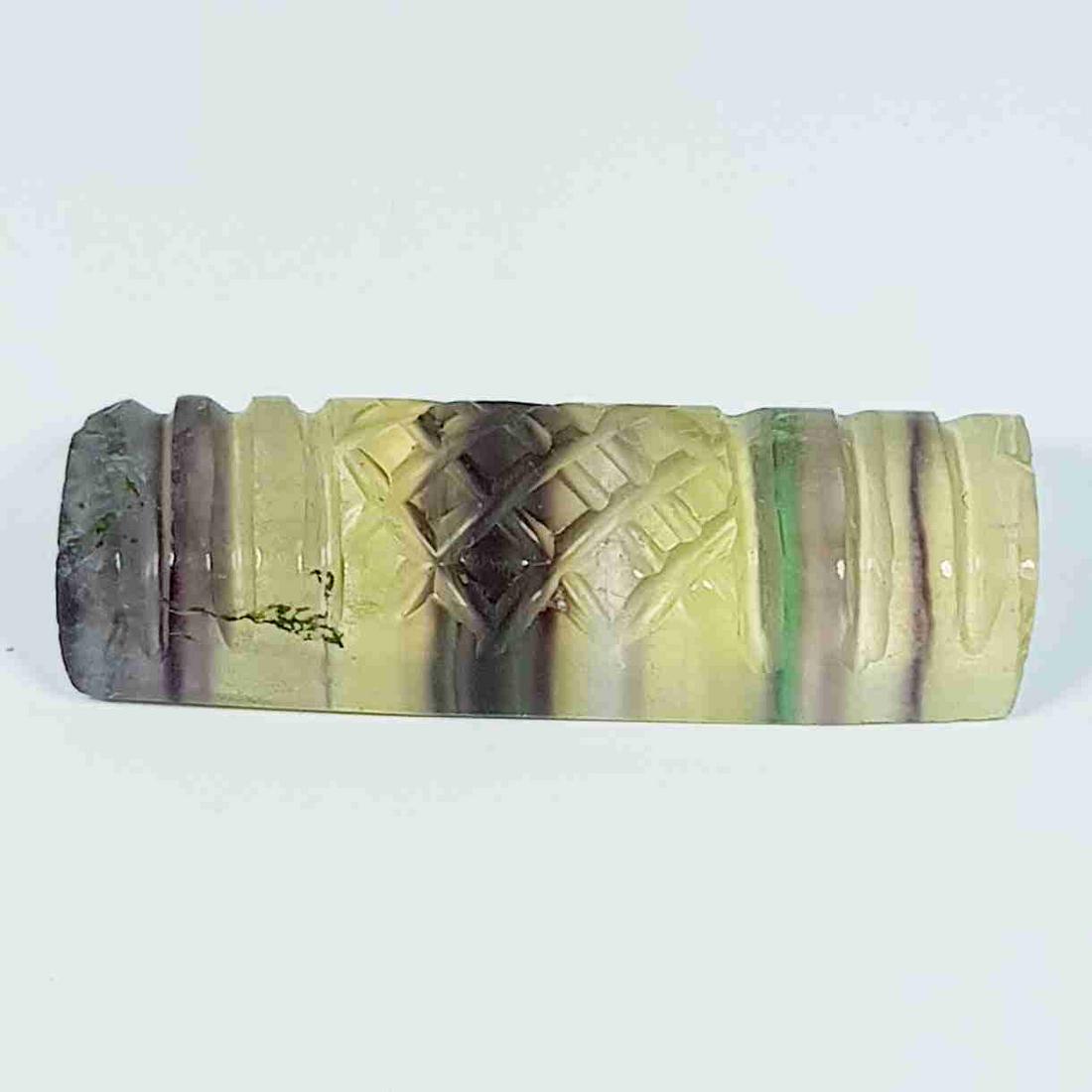 23.74 Ct Natural Bicolor Fluorite Rectangular Flower (1 of 5)