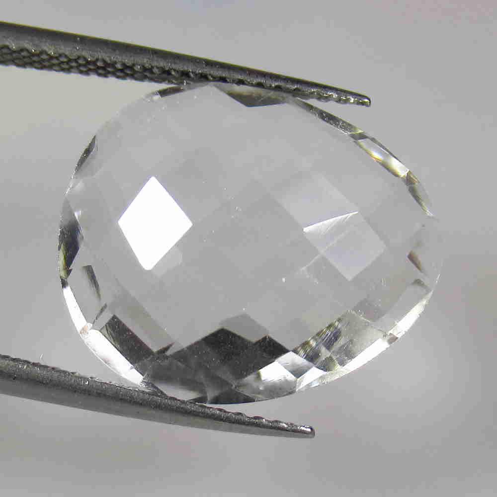 10.80 Ctw Natural White Quartz Oval Checkerboard Cut (1 of 2)