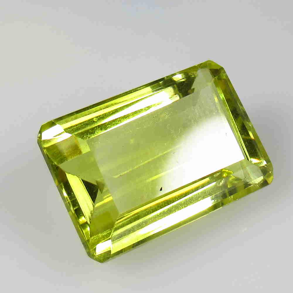14.11 Ctw Natural Lemon Quartz Octagon Cut: No Reserve! Title: 14.11 Ctw Natural Lemon Quartz Octagon Cut Stone Clarity: VVS Gemstone: Lemon Quartz Carat Weight: 14.11 Size/Dimensions: 17.80 x 12.20 x 8.00 mm Additional Information: Good Luster