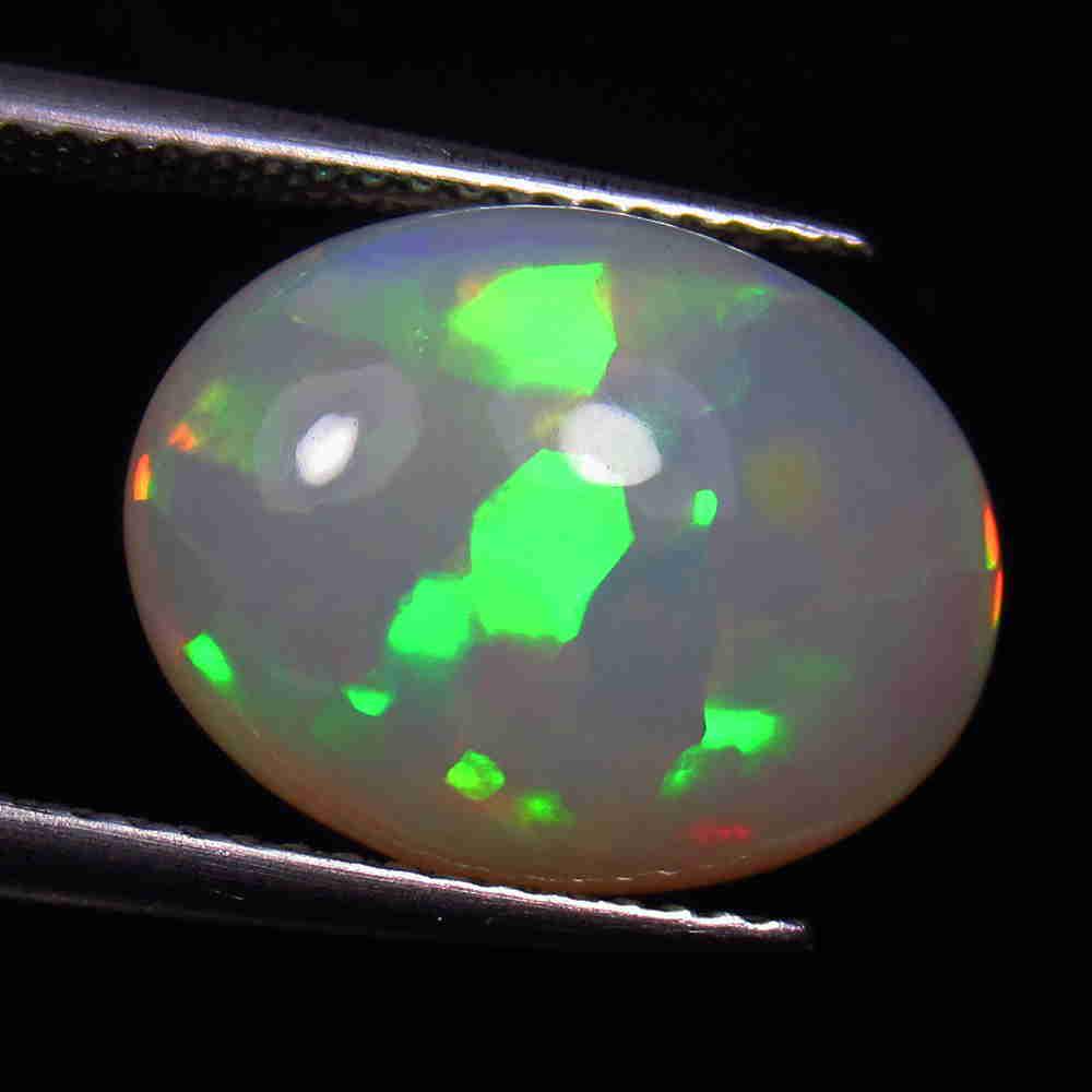 4.56 Ct Natural Ethiopian Multicolor Opal Oval Cab (1 of 2)