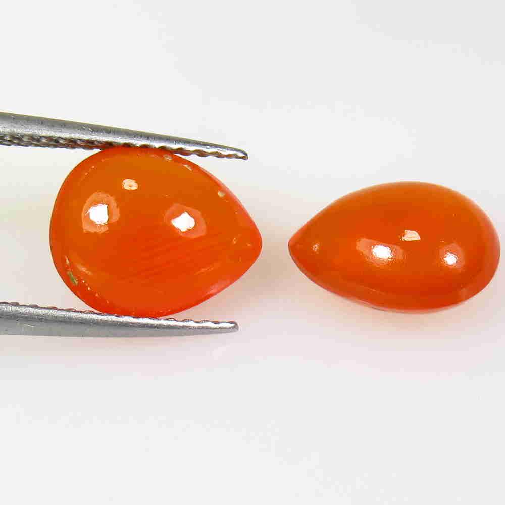 5.24 Ctw Natural Orange Carnelian Pear Pair: No Reserve! Title: 5.24 Ctw Natural Orange Carnelian Pear Pair Stone Clarity: Semi-Transparent Gemstone: Carnelian Carat Weight: 5.24 Size/Dimensions: 10.20 x 8.40 x 5.20 mm / 2 PC's Additional Inform
