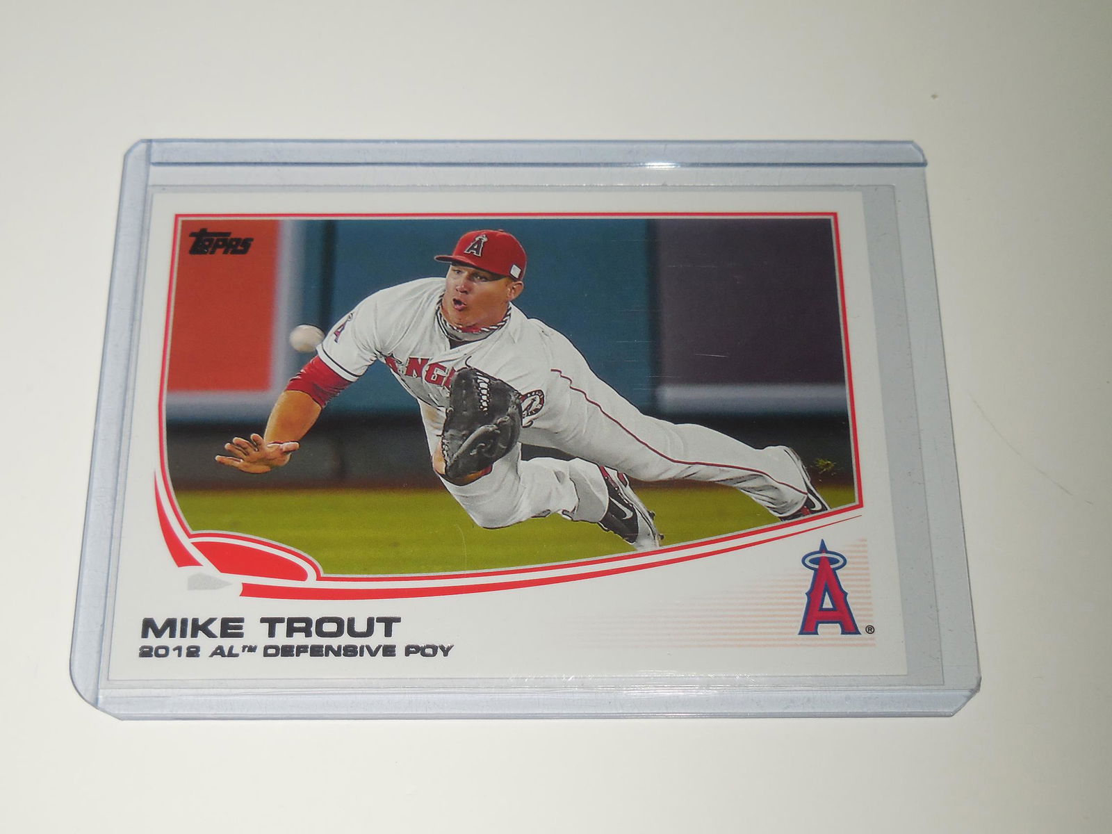 2013 TOPPS #536 MIKE TROUT 2012 AL DPOY (1 of 2)