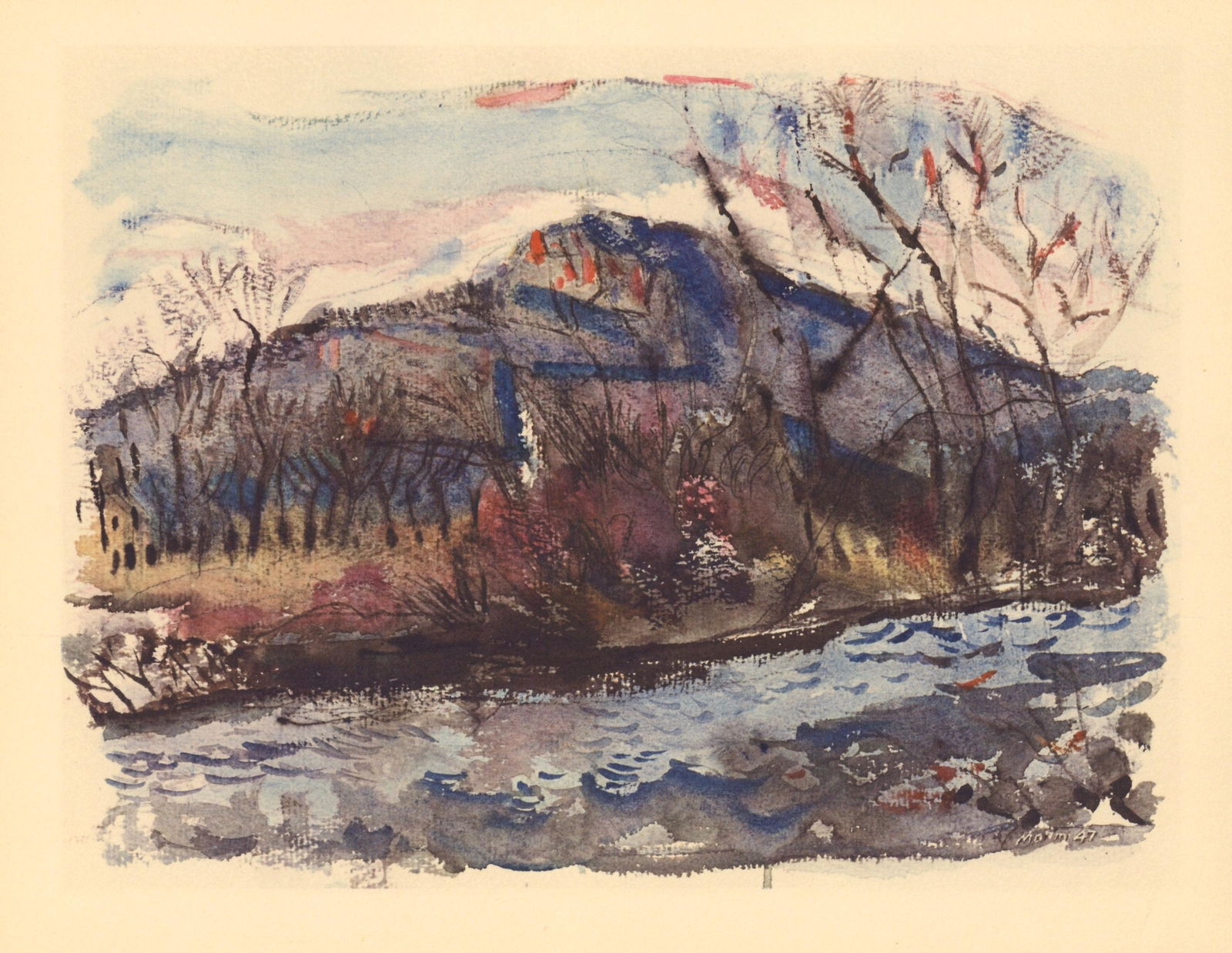 John Marin lithograph "Ramapo River" (1 of 1)