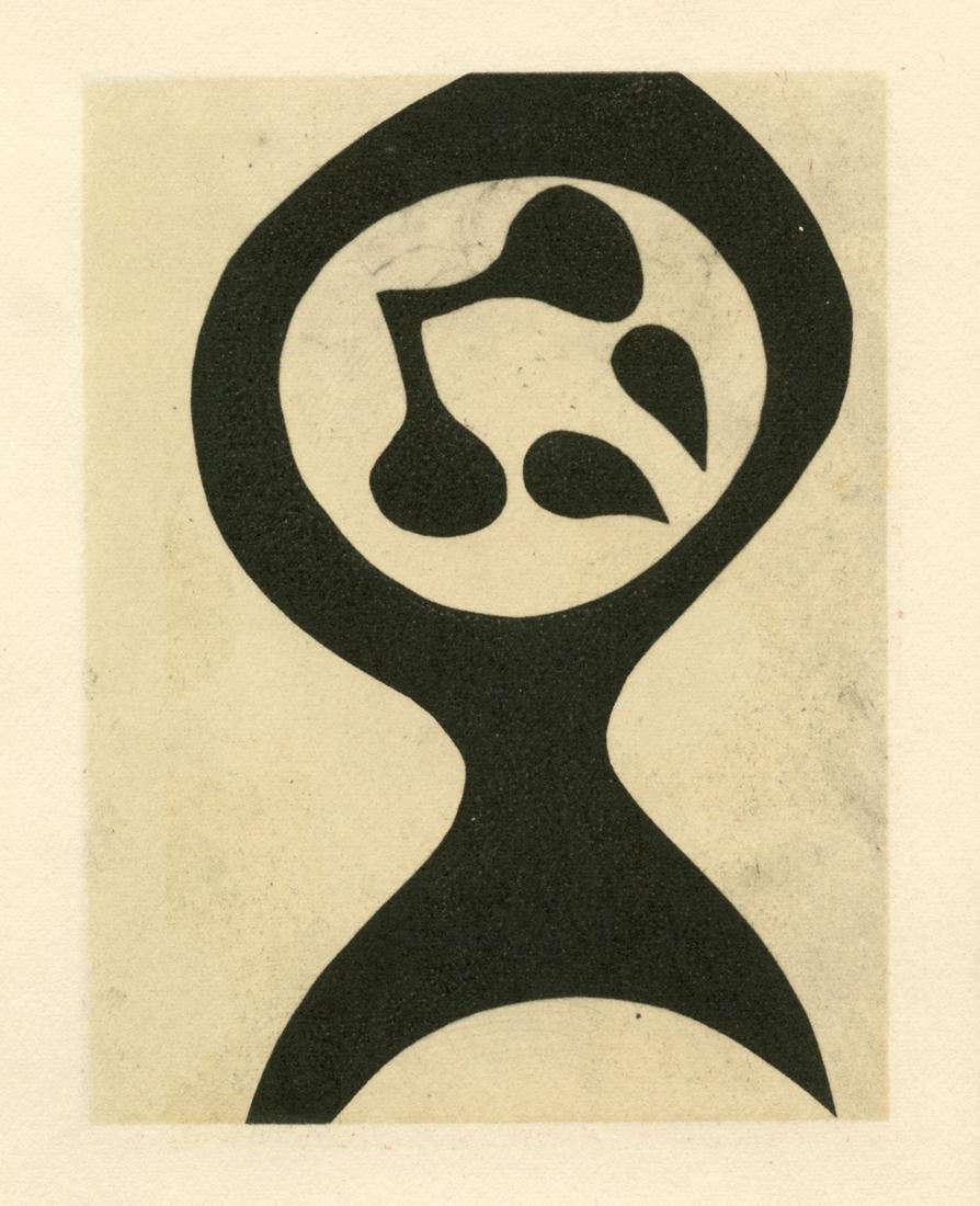 Jean Hans Arp pochoir "La Pendule" (1 of 1)