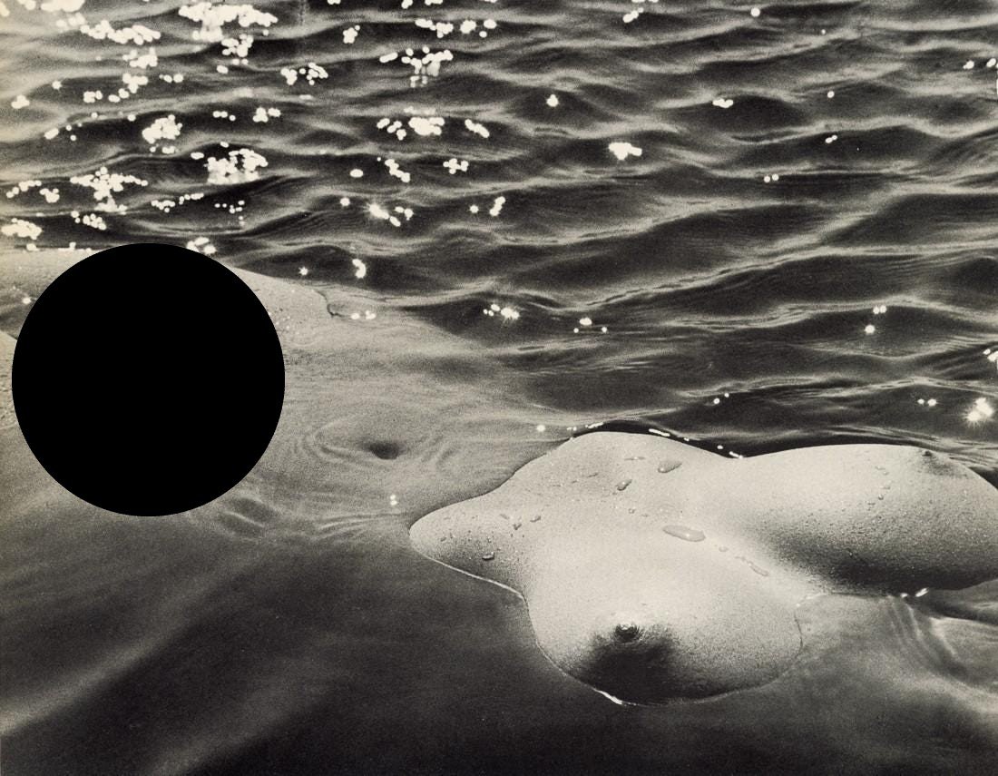 LUCIEN CLERGUE - Nu de la Mer, Camargue: Artist: Lucien Clergue Title: Nu de la Mer, Camargue Medium: Photo Litho, 1967, France Dimensions: 10.25x7.95" Description: Heat Wax Mounted on 11x14" Conservation Board Artist Bio: Lucien Clergue (19