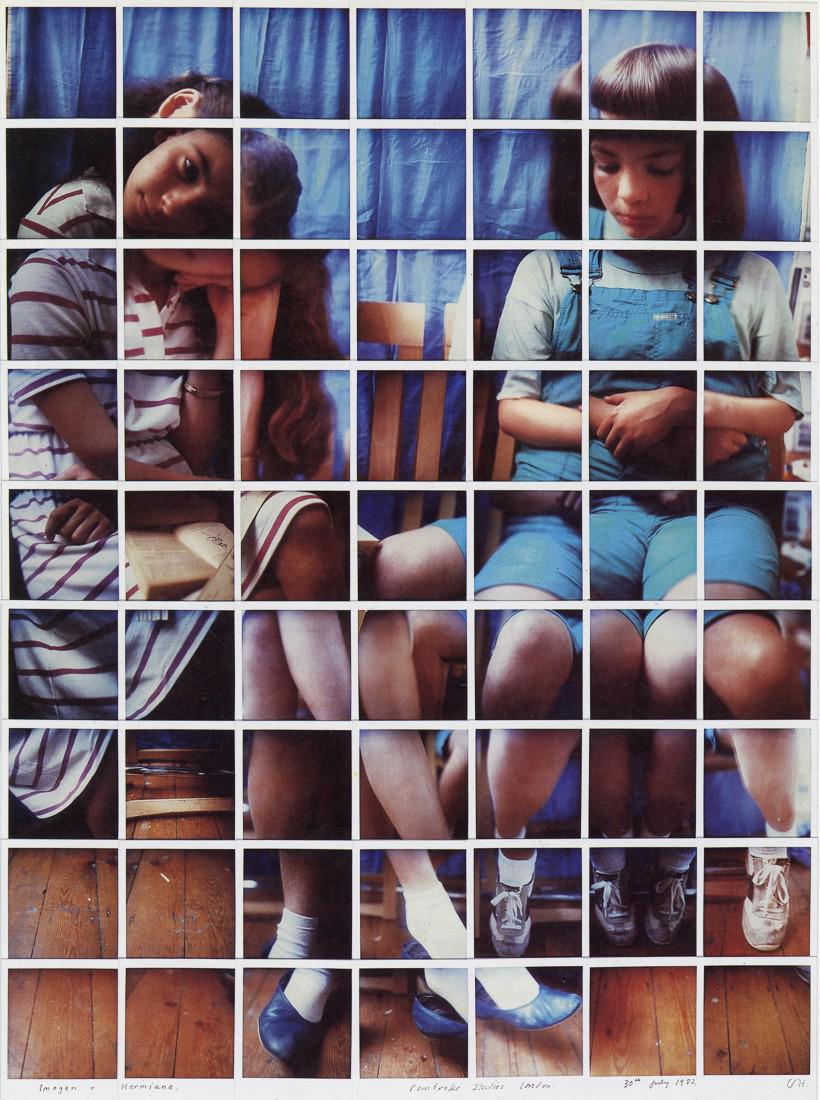DAVID HOCKNEY - Imogen + Hermiane, London, 1982: Artist: David Hockney Title: Imogen + Hermiane, Pembroke Studios, London 30th July, 1982 Medium: Photo Litho, 1984, Italy Dimensions: 7.8x10.5" Description: Heat Wax Mounted on 11x14" Conservation Boa
