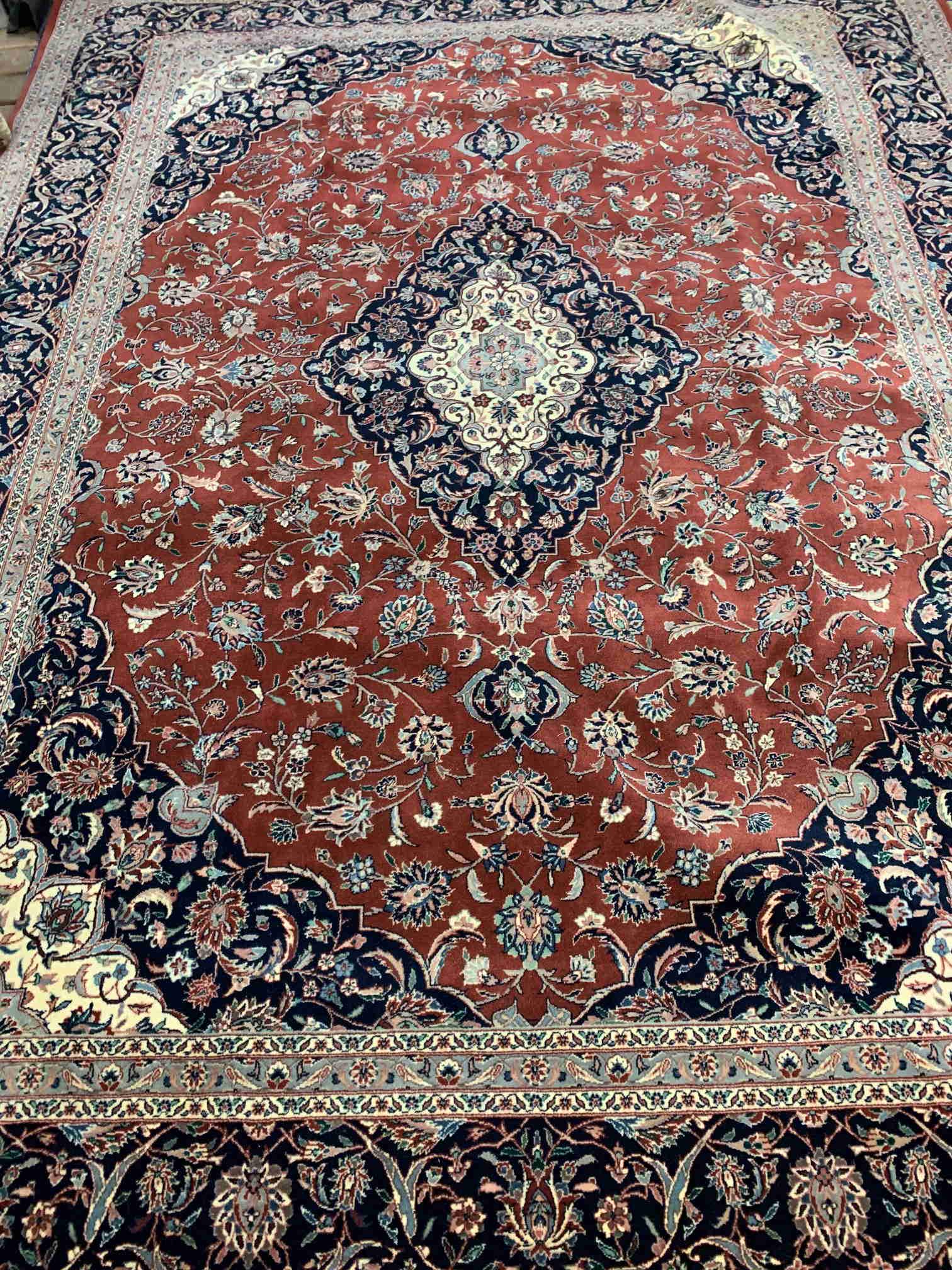 Hand Knotted Persian Kashan 9x12 ft (1 of 9)