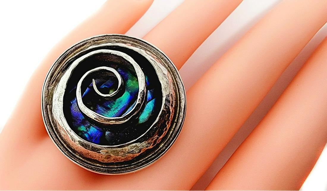 Kaleidoscope Swirl Sajen 925 Silver Ring (1 of 8)