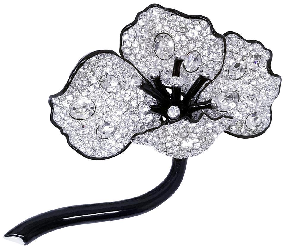 Kenneth Jay Lane Crystal Clear Long Stem Poppy Flower (1 of 10)