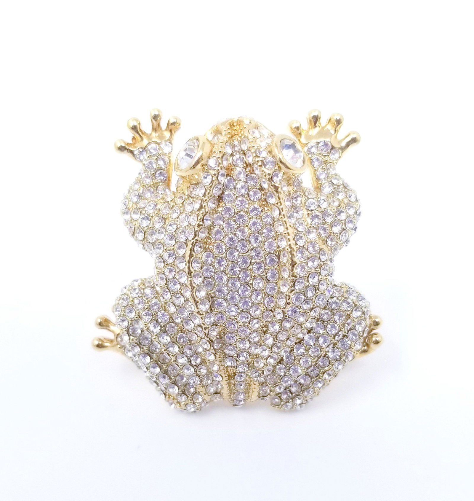 Joan Boyce Crystal Rhinestone Statement Cocktail Frog (1 of 8)