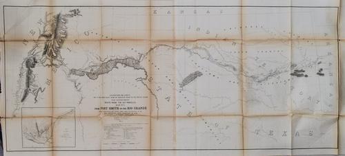 1854-5 Whipple Map of Arkansas to New Mexico -- Map No. (1 of 1)