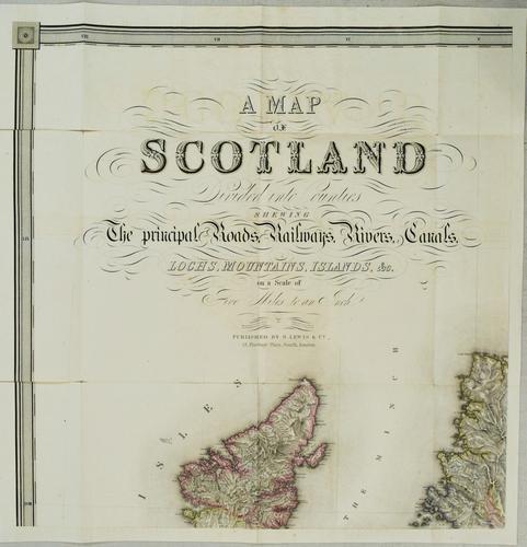 1846 Huge Carrington Map of Scotland -- A Map of (1 of 6)