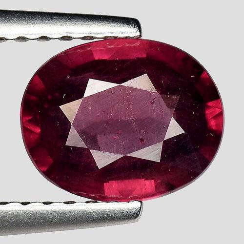 1.25 CTS NATURAL RHODOLITE GARNET OVAL SHAPE GOOD COLOR (1 of 2)
