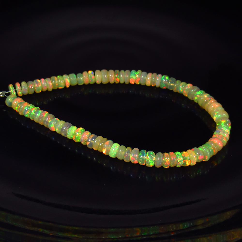 14.90 Ct Natural 80 Drilled Fire Opal Round Beads (1 of 3)
