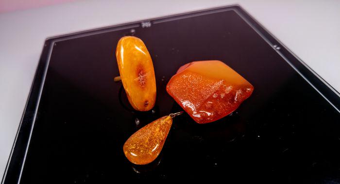 Vintage Baltic Amber - Brooch, Ring, Pentand - Set (1 of 13)