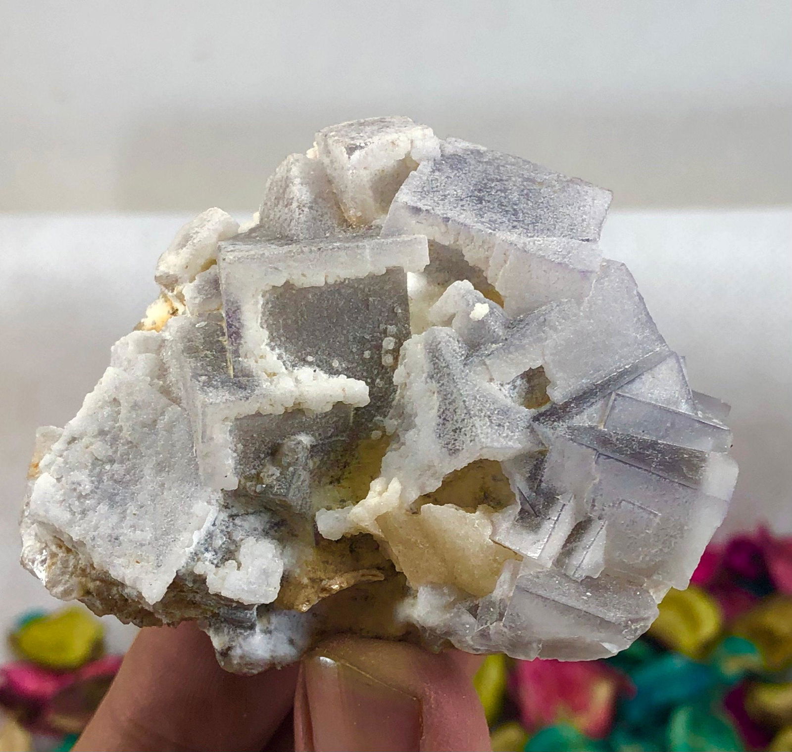 Fluorite Specimen , Cubes Fluorite Fine Bluish Phantom (1 of 5)