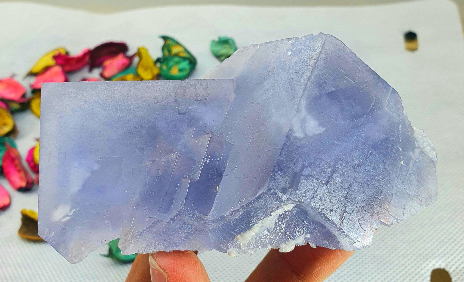 Fluorite Specimen , Cubes Fluorite Fine Bluish Phantom (1 of 4)