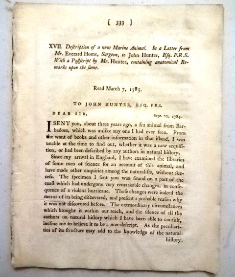 1785 Essay Philosophical Transactions Barbadoes Sea (1 of 2)