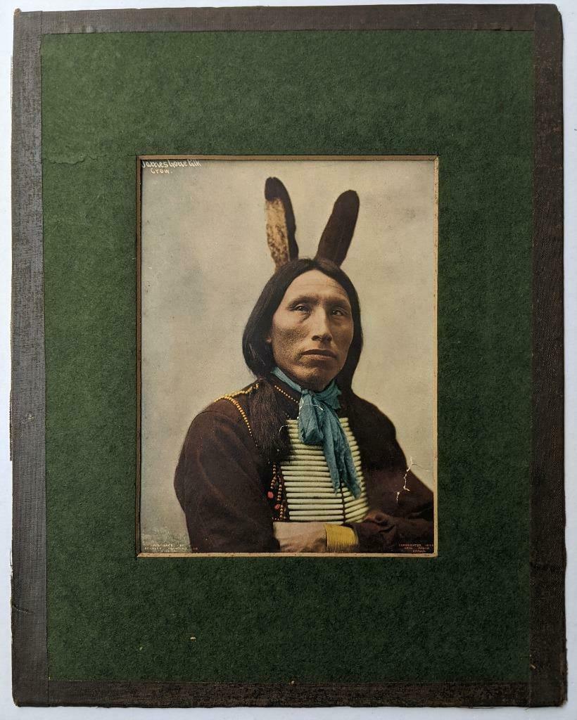 1899 NATIVE AMERICAN CHIEF, JAMES LONE ELK CROW by HEYN (1 of 8)