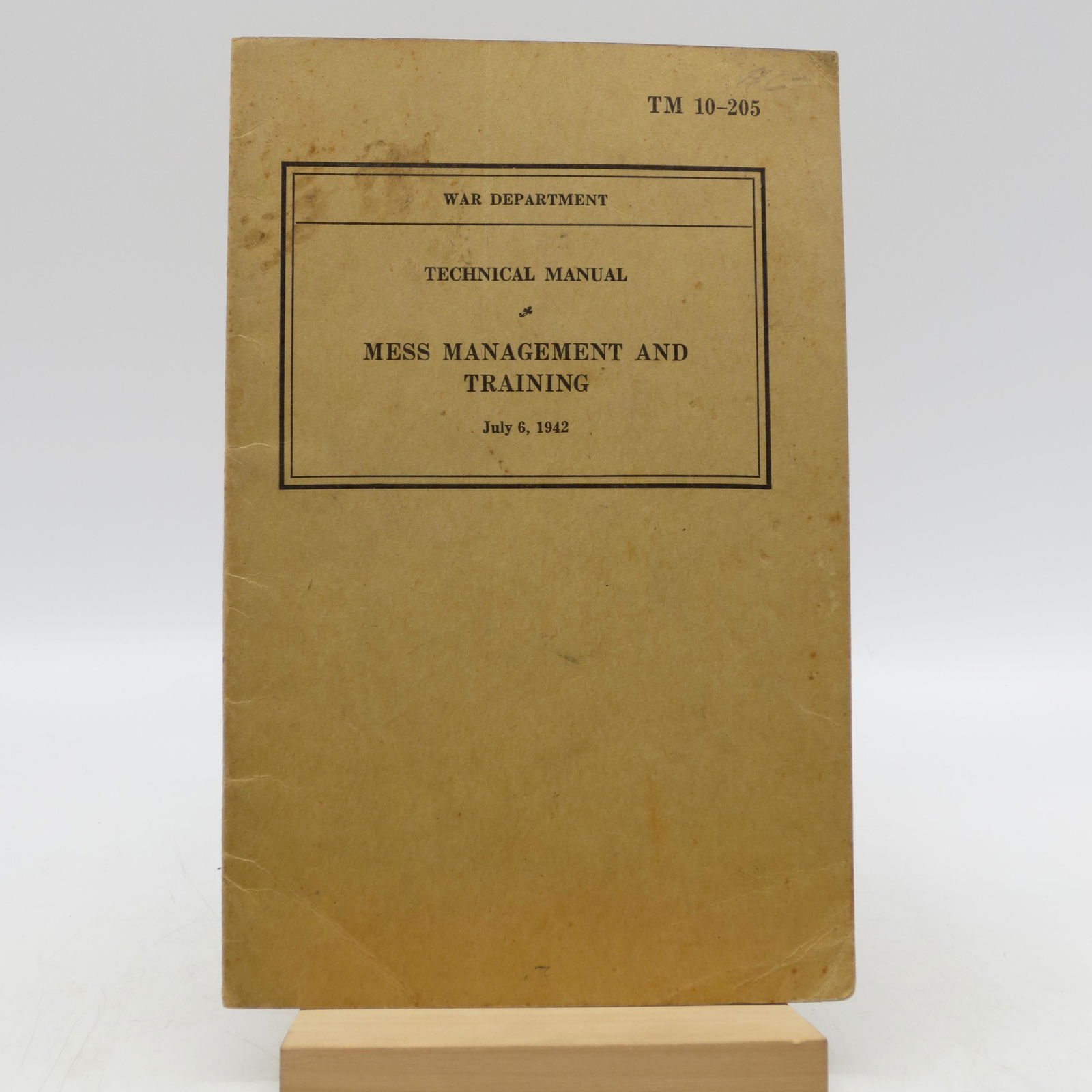 War Department: Technical Manual: Mess Management and (1 of 1)