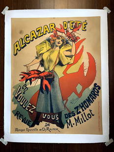 Alcazar D'Ete - Art by The Famous Alfred Choubrac: Alcazar D'Ete - Art by The Famous Alfred Choubrac (1895) 24.5" x 35.5" French Advertising Poster LB Condition: VF Reserve: $850.00 Shipping: Domestic: Flat-rate of $22.00 to anywhere within the contig