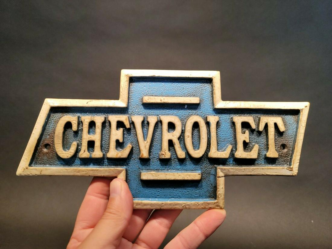 Cast Iron Chevy Chevrolet Car Plaque Sign (1 of 20)