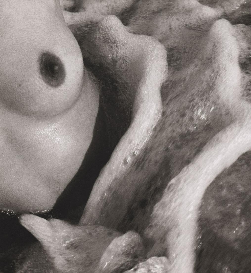 LUCIEN CLERGUE- Nude in the surf: Artist: LUCIEN CLERGUE Print Title: Nude in the surf Printing Date:1990’s Medium: Photoengraving Printed in: France Image Size approx.: 7.5 x 7.25” Lucien Clergue (French: 1934 – 2014)was a Fre