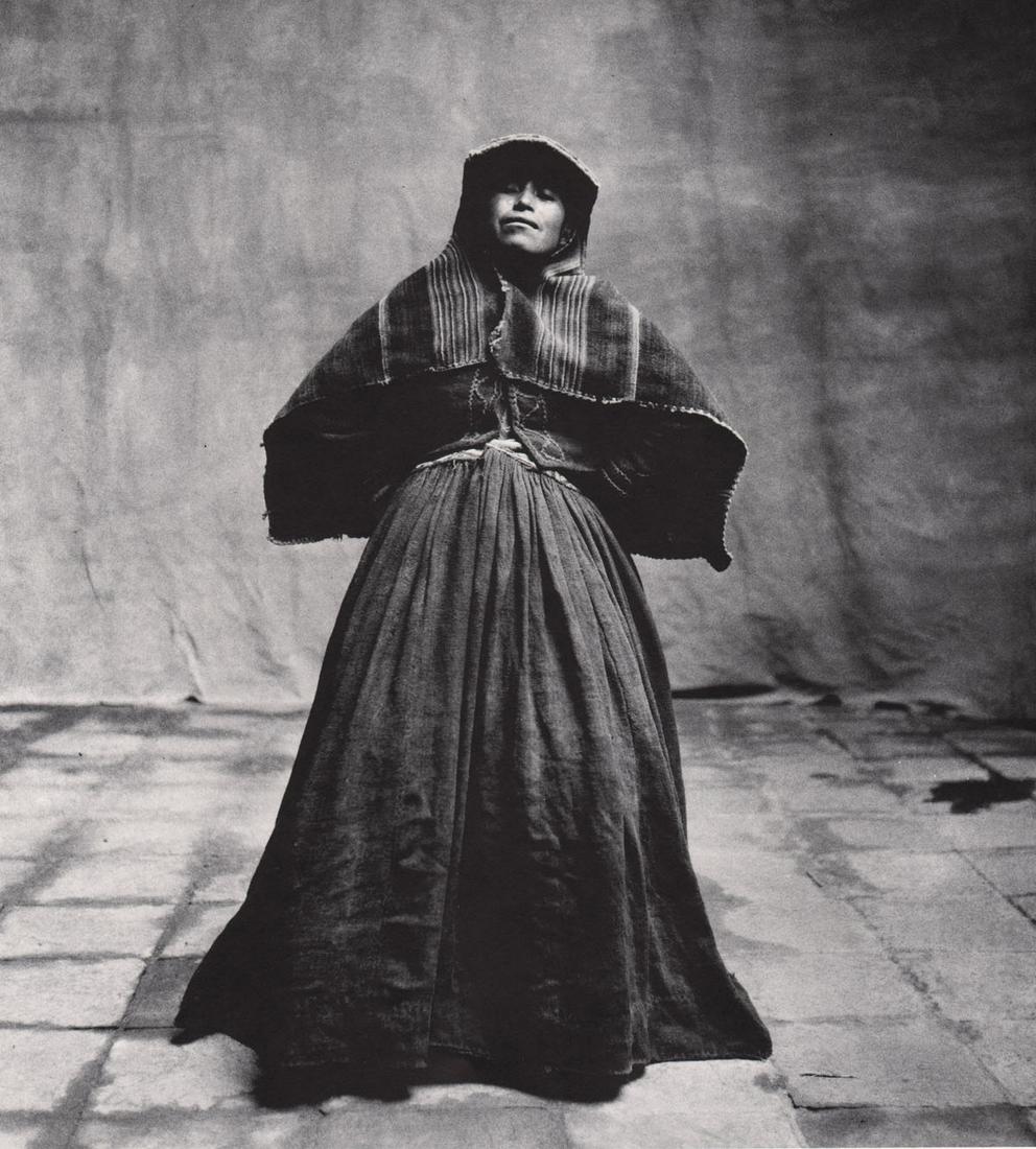 IRVING PENN - A country woman with many skirts, ca 1965: Artist: IRVING PENN Print Title: A country woman with many skirts, ca 1965 Medium: Photoengraving Printed 1970’s in the US Image size (inches) approx. 9 x 8” Irving Penn was an American photograph