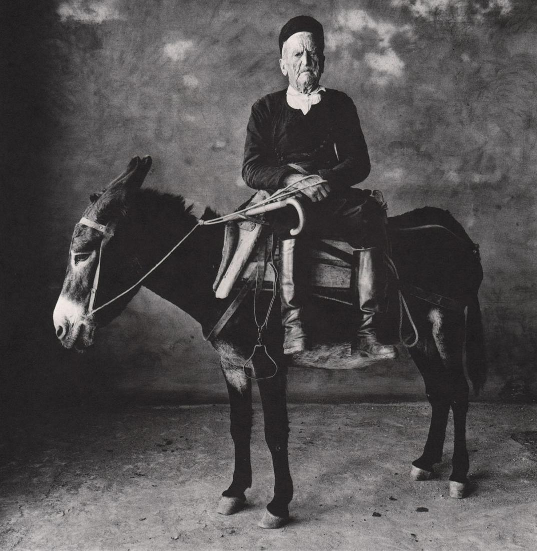 IRVING PENN - An old-timer in traditional Cretan: Artist: IRVING PENN Print Title: An old-timer in traditional Cretan costume, ca 1965 Medium: Photoengraving Printed 1970’s in the US Image size (inches) approx. 9 x 8” Irving Penn was an American 