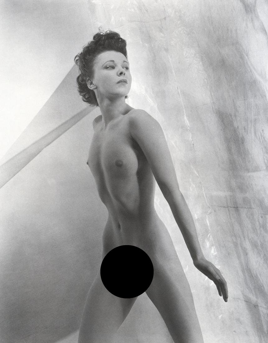 GEORGE PLATT LYNES - Female Nude,1956: Artist: GEORGE PLATT LYNES Print Title: Female Nude,1956 Medium: Duotone Photoengraving Printing Date: 1990’s Printed in USA Image Size approx 8.5 X 6.5” George Platt Lynes (1907-1955).was an Amer