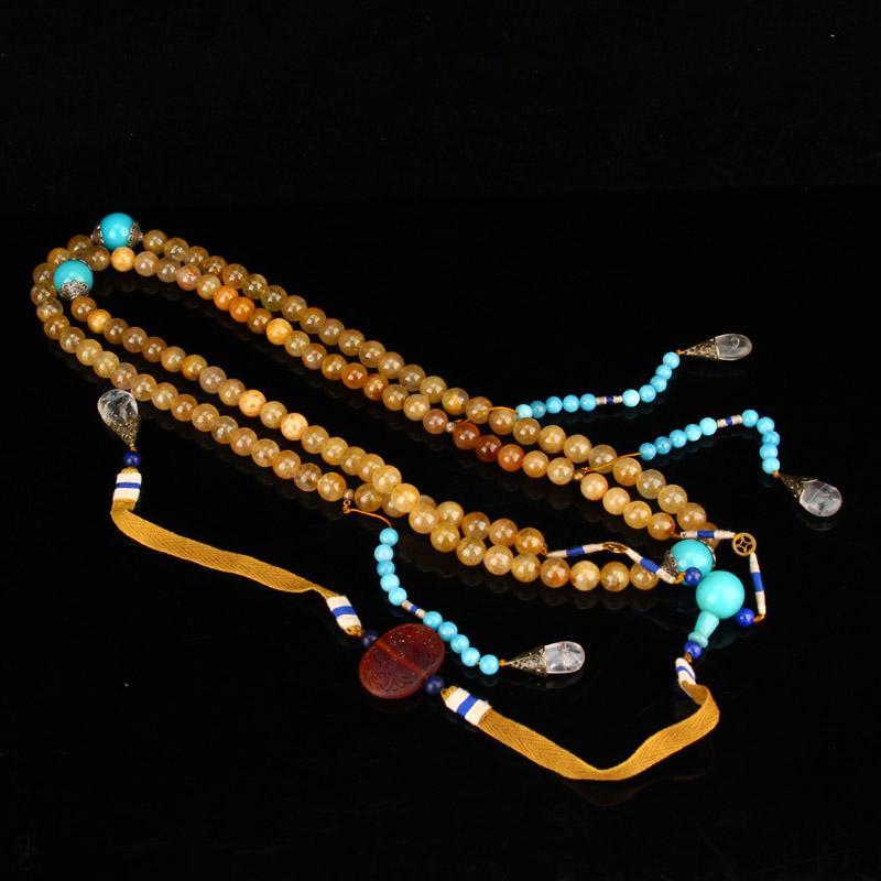 Chinese Qing Dy Crystal Beads Court Officials Necklace (1 of 6)