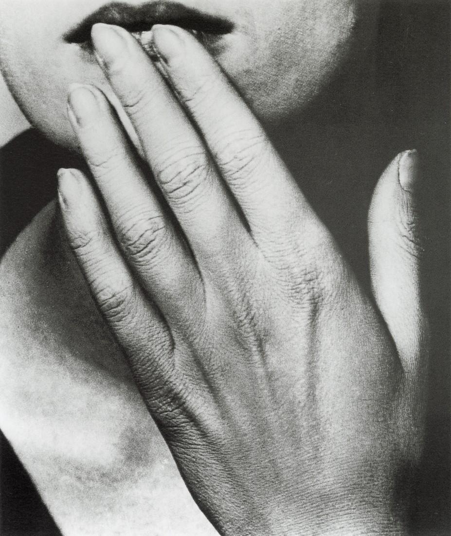 MAN RAY - Main Sur Levres, 1929: Artist: Man Ray Title: Main Sur Levres, 1929 Medium: Photo Litho, 1996, Italy Dimensions: 5.9x7" Description: Heat Wax Mounted on 8.5x11" Conservation Board Artist Bio: Man Ray, original name Emmanuel