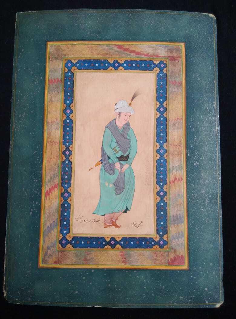 Antique islamic persian safavid handmade miniature (1 of 20)