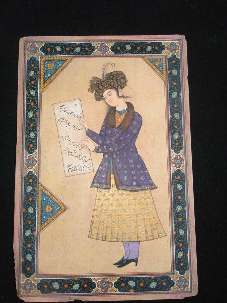 Antique islamic persian safavid handmade miniature (1 of 16)